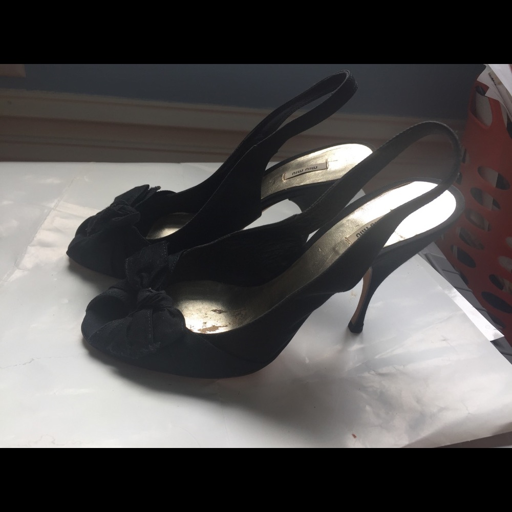 Miu Miu prada peep toe sandals 37.5
